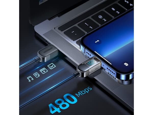 Joyroom USB cable Joyroom USB C - Lightning cable 20W with charging power display 1.2 m black (S-CL020A4)