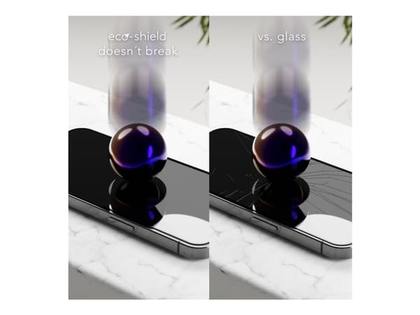 dbramante1928 Eco-shield - Skjermbeskyttelse for mobiltelefon - rammefarge svart - for Apple iPhone 12, 12 Pro