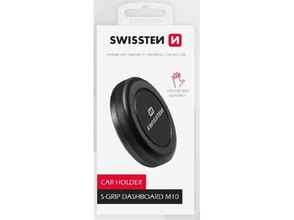 Swissten M10, Mobiltelefon/smarttelefon, Passiv holder, Bil, Sort Sort