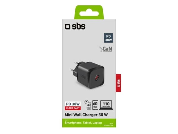 SBS TETRGAN1C30W, Innendørs, AC, Sort