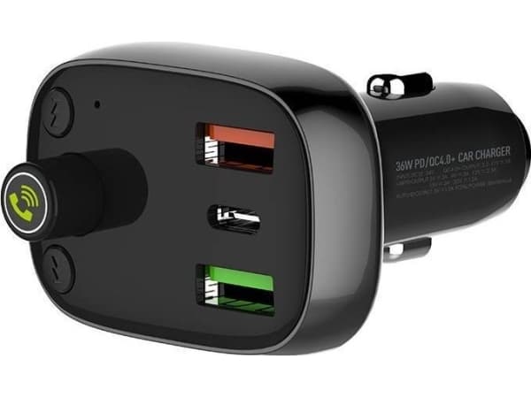 FM-sändare LDNIO FM-sändare LDNIO Bluetooth C704Q 2USB, USB-C + USB-C-kabel