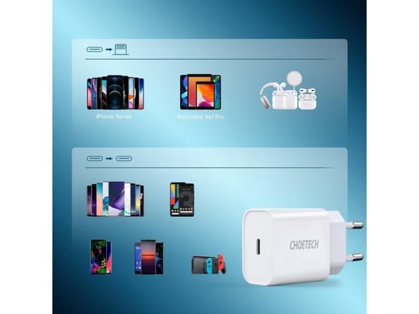 Choetech Q5004 V4 lader 1x USB-C 3A (6932112100566)
