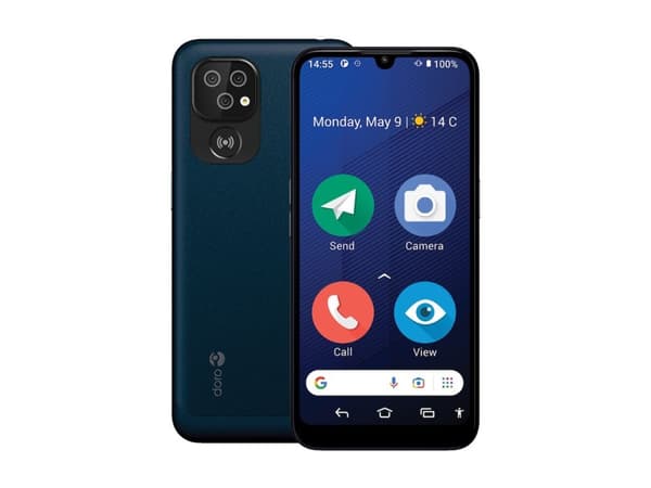 DORO 8210 - 4G pekskärmsmobil - RAM 4 GB / Internal Memory 64 GB - microSD slot - 6.1" - 1560 x 720 pixlar - 3 st. bakre kameror 16 MP, 2 MP, 2 MP -