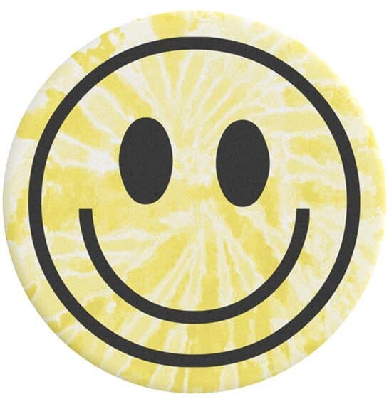 PopSockets Swappable PopGrip - Fingergrepp/vikbart ställ för mobiltelefon - Tie Dye Smile