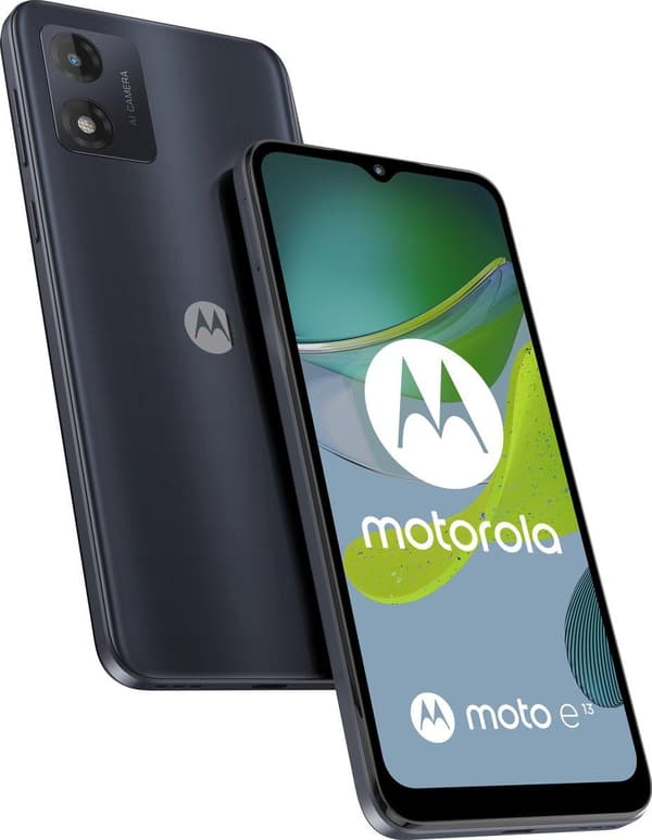 Motorola Moto E 13 16,5 cm (6,5" ) Dual SIM Android 13 Go edition 4G USB Type-C 2 Gt 64 Gt 5000 mAh Musta (PAXT0023SE)