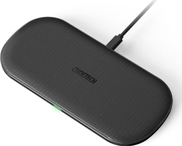 Rask trådløs lader for to telefoner CHOETECH, 18W