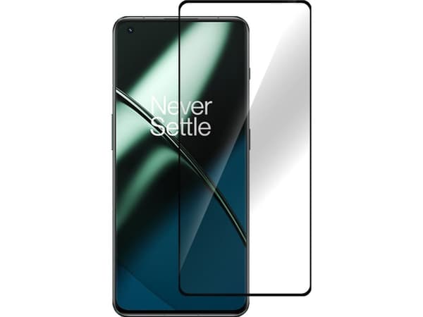 eSTUFF ES515032, OnePlus, 11 5G, Torr applicering, Reptålig, Splitterskyddad, Svart, Transparent, 1 styck