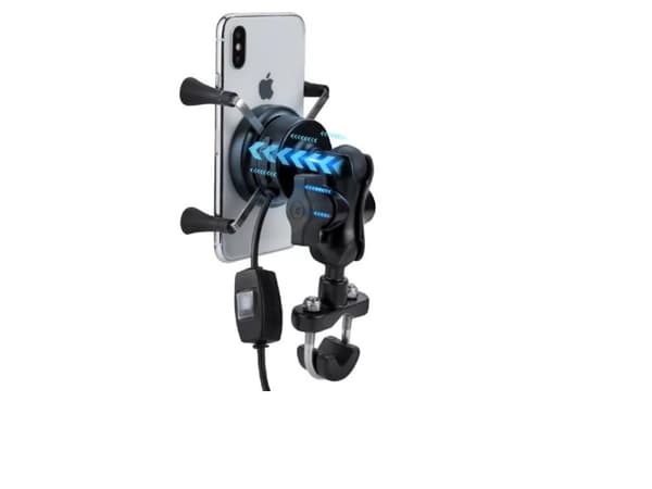 MOTORCYKEL TELEFONHOLDER FREEDCONN MC7W MED INDUKTIV OPLADER