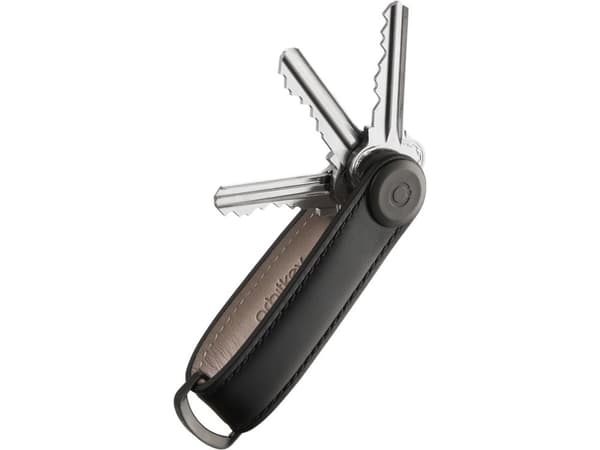 Orbitkey Leather Key Organizer key ring, black
