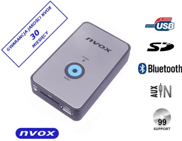 Nvox Digital music changer emulator 10PIN, MP3, USB, SD, Bluetooth, BMW (NV1080B BT BMW 10PIN)