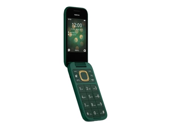 Nokia 2660 Flip - 4G funksjonstelefon - dobbelt-SIM - RAM 48 MB / Internminne 128 MB - microSD slot - rear camera 0,3 MP - frodig grønn