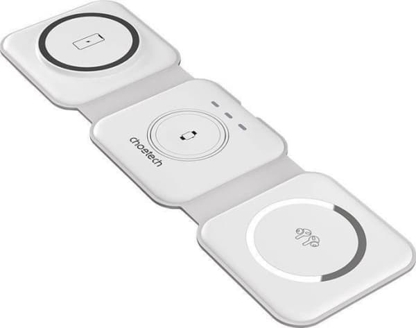 Choetech lader Choetech T588-F 3in1 15W magnetisk induktiv lader (hvit)
