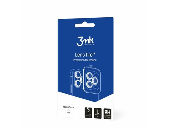 3MK Lens Protection Pro Silver, iPhone 14, Silver, 1 styck