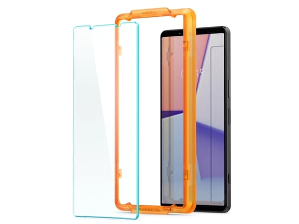 Spigen GLAS.tR AlignMaster, Sony, Xperia 1 V, Reptålig, Transparent, 2 styck