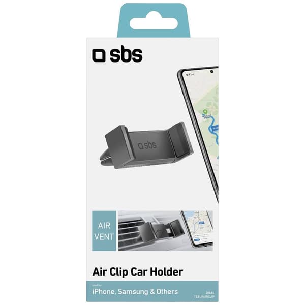 sbs mobile Universal-Autohalterung für Smartphones bis zu 80 mm Ventilationsgaller Mobilhållare för bil 360° vridbar 55