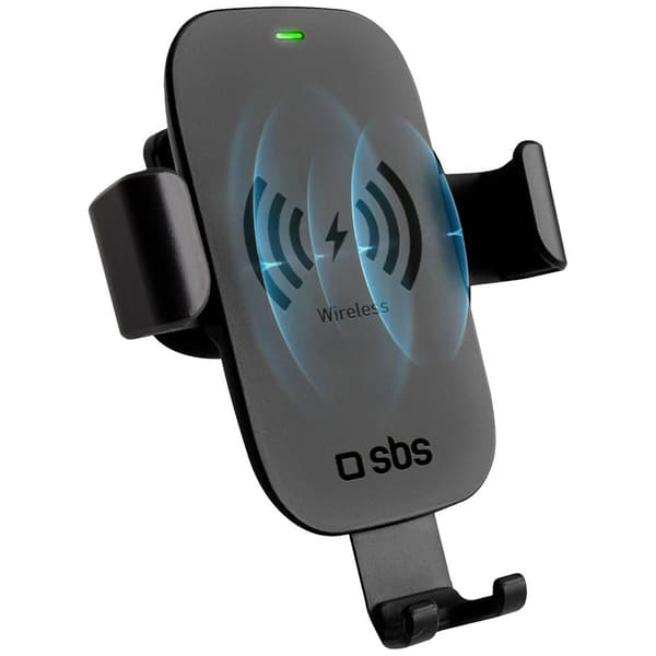 sbs mobile Auto-Halterung Wireless Gravity mit Schnellladung Ventilationsgaller Mobilhållare för bil med induktionsladd Svart
