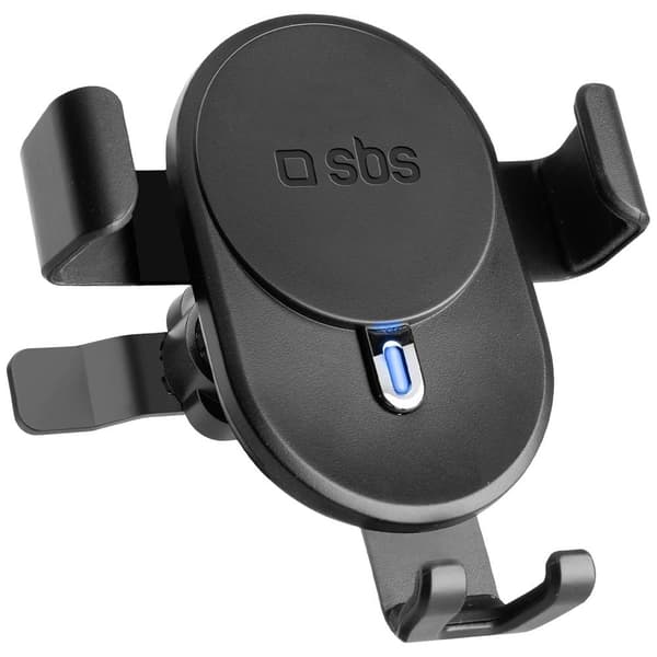 sbs mobile Auto-Halterung 15 W Wireless mit Gravity-Verschluss mit Schnellladung Ventilationsgaller Mobilhållare för bi Svart