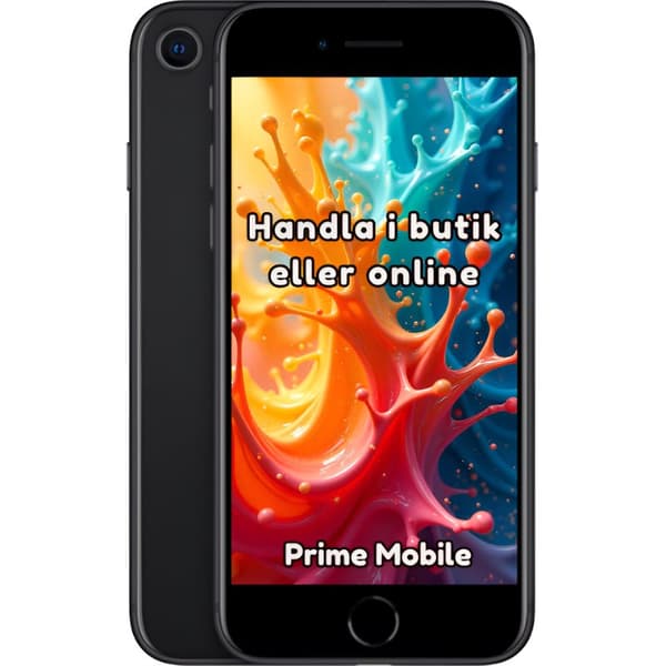 iPhone SE (2020) 64 Gt 100 % akun kunto Kuin uusi musta