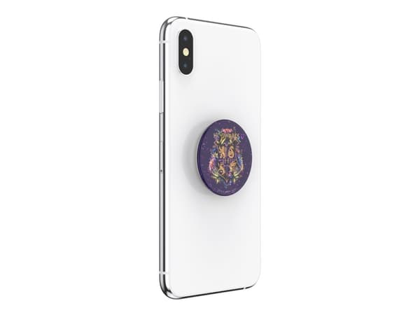 PopSockets PopGrip - Fingergrepp/vikbart ställ för mobiltelefon - utbytbar - Glitter Hogwarts Floral