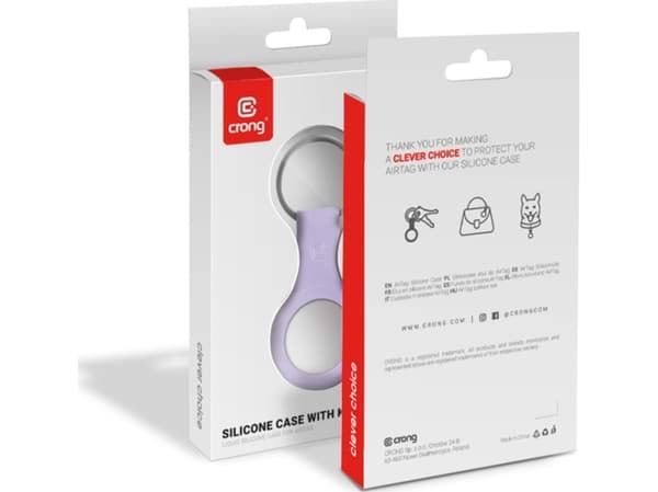 Crong Brelok Crong Silicone Case with Key Ring Apple AirTag (fioletowy)