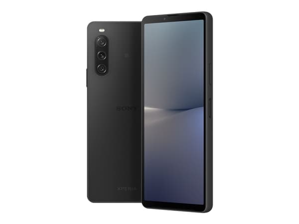 Sony XPERIA 10 V - 5G pekskärmsmobil - dual-SIM - RAM 6 GB / Internminne 128 GB - microSD slot - OLED-skärm - 6" - 2520 x 1080 pixlar (60 Hz) - 3 st. Svart