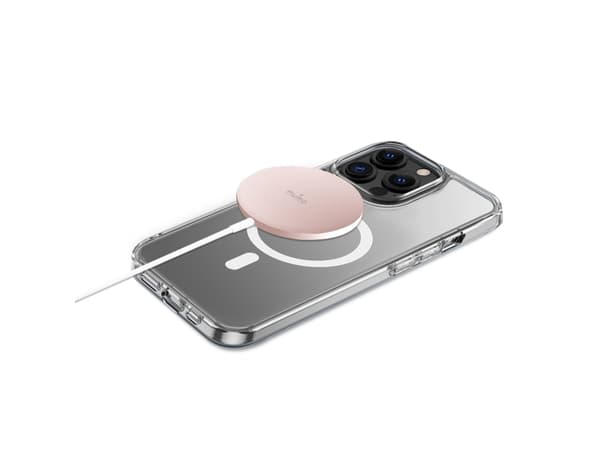Puro-lader PURO magnetisk ladekabel USB-C MagSafe 15W trådløs lader (rosa)