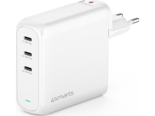 4smarts GaN Flex Pro, Innendørs, AC, 1,5 m, Hvit Hvit
