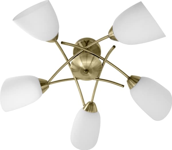 Activejet Classic taklysekrone pendellampe NIKITA Patina 5xE27 til stuen, 5 pære(r), E27, IP20