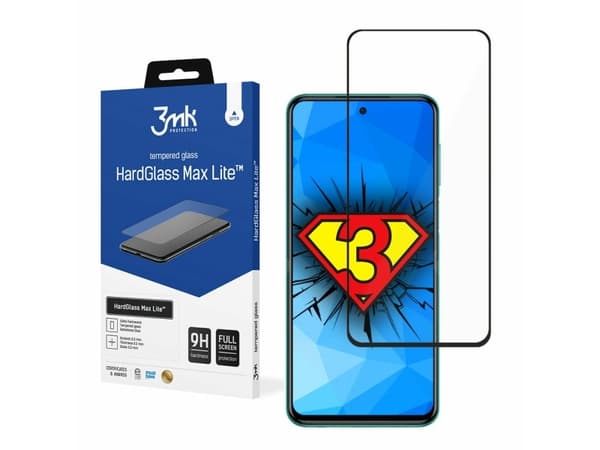 3MK HardGlass Max Lite, Redmi Note 9S, 1 stk