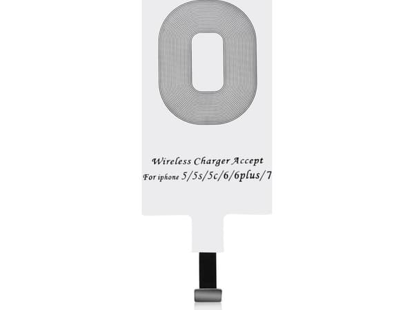 Choetech Choetech Qi Lightning trådløs ladeadapter induksjonsinnsats hvit (WP-IP-301WH)