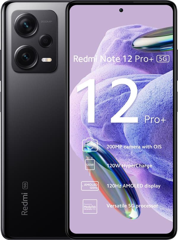 Redmi Note 12 Pro+ 5G 8GB RAM 256GB ROM - Midnight Black Sort