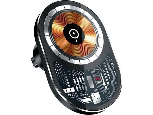 WEKOME WP-U202 Vanguard Series - Magnetisk bilholder med 15W MagSafe trådløs lading (svart)