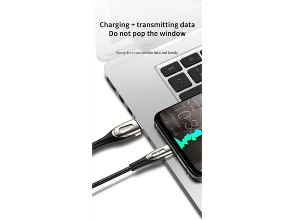 Joyroom USB-kabel Hurtigladekabel for Micro USB / 3A / 2m Joyroom S-M411 (svart)