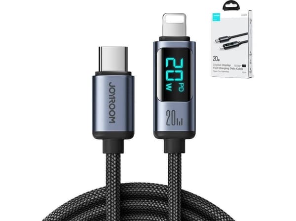 Joyroom USB Cable USB Type C Prism Lightning Cable 1.2m Joyroom S-CL020A16 (Black)