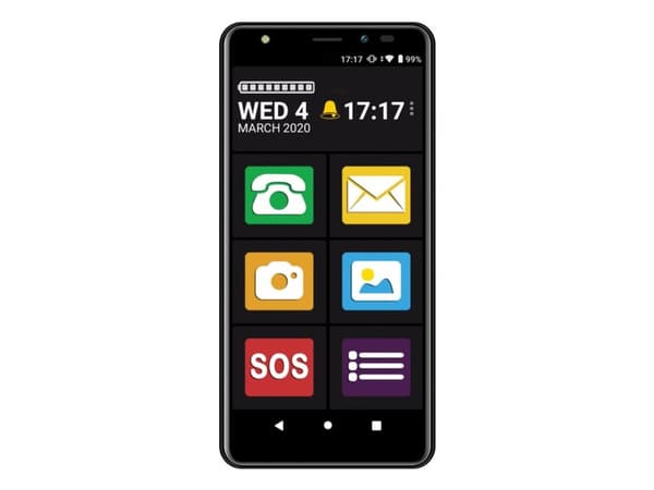 MS 554 4G smarttelefon med en vennlig skjermapplikasjon Sort