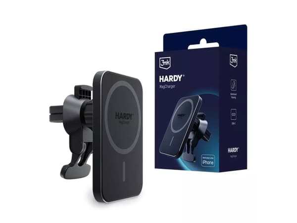 3MK HARDY MagCharger, Automatisk, USB, Trådlös laddning, Svart Svart