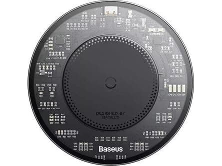 Baseus-lader Baseus Simple 2 trådløs induktiv lader, 15W med USB-C til USB-C-kabel (svart)