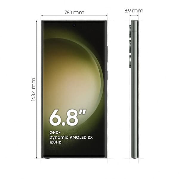 Smarttelefoner Samsung SM-S918B Grønn 6,8" 8 GB RAM Qualcomm Snapdragon 256 GB