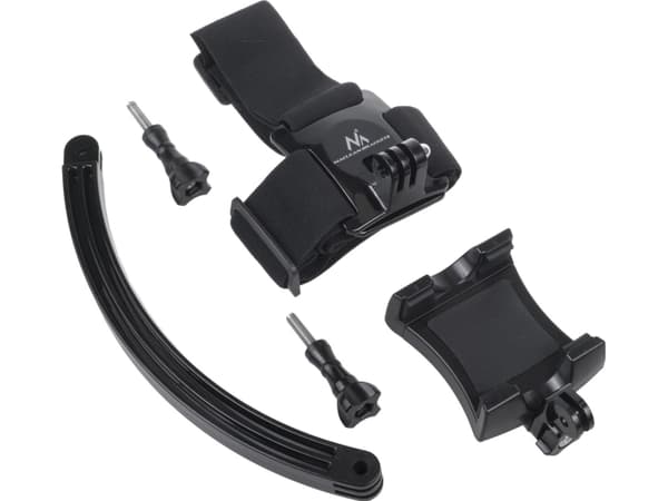 "Maclean MC-447 Sports Action Head Strap Holder för mobiltelefonkamera Go Pro vridbar huvudrem, 1/4" gänga