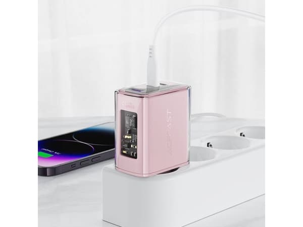 Acefast-lader Acefast A45 vegglader, 2x USB-C, 1xUSB-A, 65W PD (grønn)