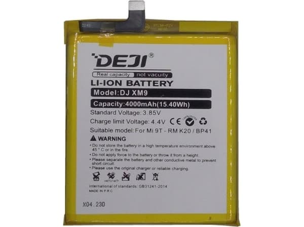Extra Digital SM220496, Batteri, Xiaomi, Mi 9T, Litium Polymer (LiPo), 4000 mAh, 3,85 V