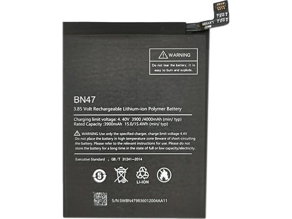 Extra Digital SM220281, Batteri, Xiaomi, Mi A2 Lite, Svart, Litium Polymer (LiPo), 4000 mAh