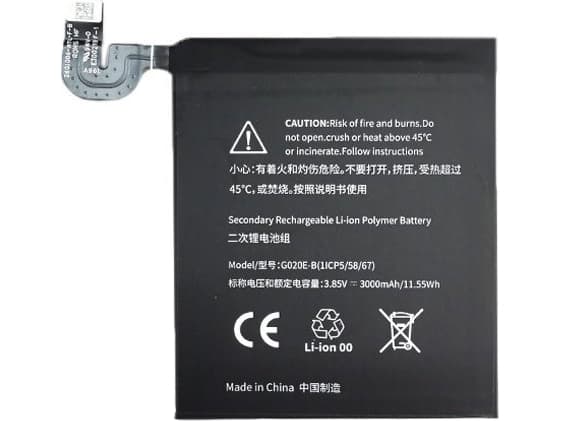 Extra digitalt batteri för GOOGLE Pixel 3a (SM130627)