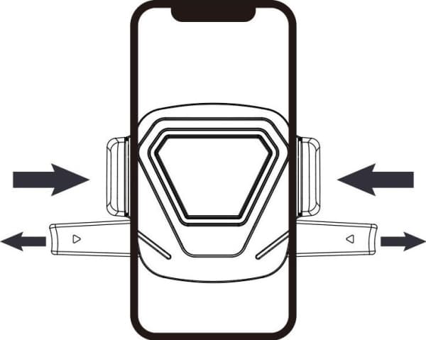 WEKOME WP-U82 King Kong Series - Mekanisk biltelefonholder 4,7"- 6,5" (svart)