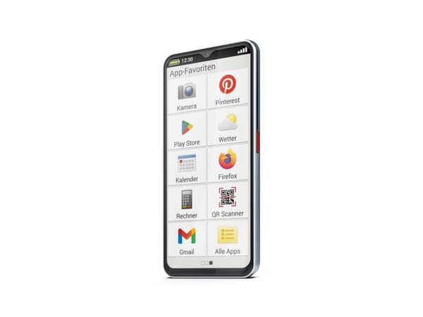 emporia SMART.6 - 5G pekskärmsmobil - RAM 6 GB / Internminne 128 GB - microSD slot - LCD-skärm - 6.58" - 1280 x 2408 pixlar - 2 bakre kameror 50 MP,