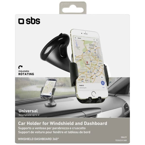 sbs mobile Autohalterung Freeway für Smartphone und Handys mit Saugnapfbefestigung Sugkopp Mobilhållare för bil 360° vr