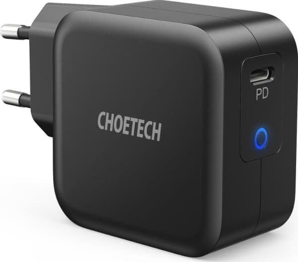 Choetech fast GaN USB Type C-lader 61W 3A Strømforsyning svart (Q6006)
