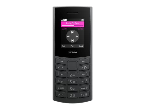 Nokia 105 4G (2023) - 4G funksjonstelefon - dobbelt-SIM - microSD slot - LCD-display - koksgrå