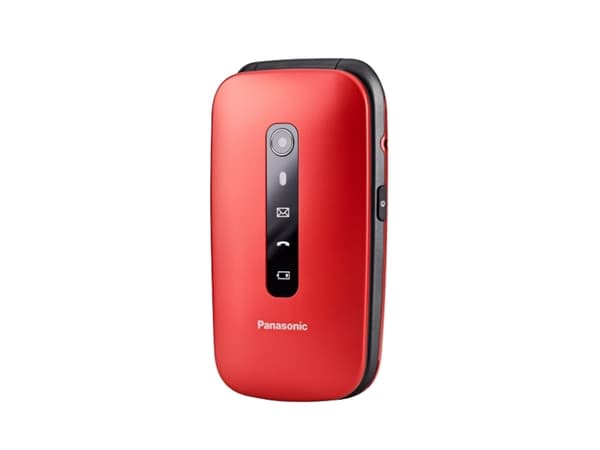 Panasonic KX-TU550 - 4G funksjonstelefon - RAM 64 MB - microSD slot - LCD-display - 240 x 320 piksler - rear camera 1,2 MP - rød