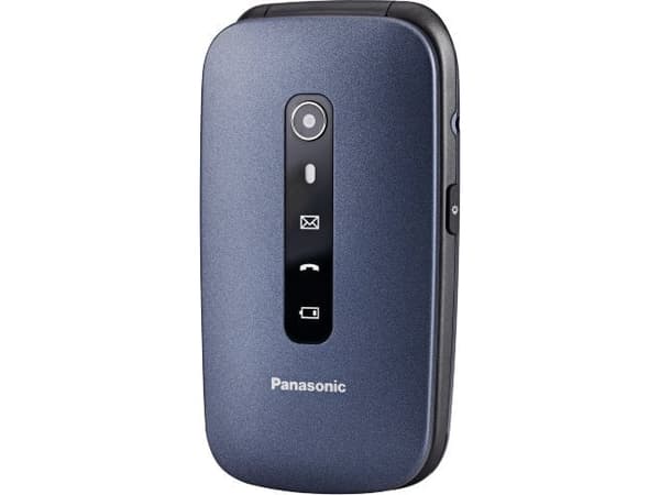 Panasonic KX-TU550 - 4G funksjonstelefon - RAM 64 MB - microSD slot - LCD-display - 240 x 320 piksler - rear camera 1,2 MP - blå